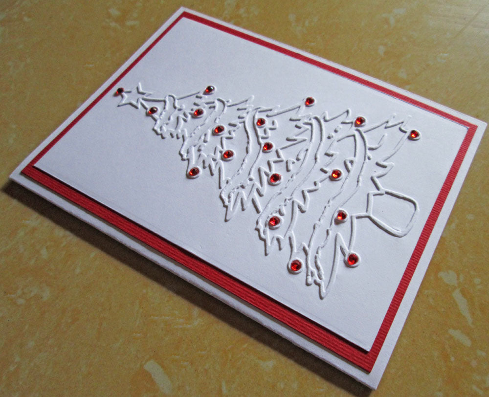 Tree Christmas Cards, Embossed Christmas Card Set, Holiday Cards, Boxed Christmas Card Sets, Holiday Card Set, Merry Christmas Card Sets